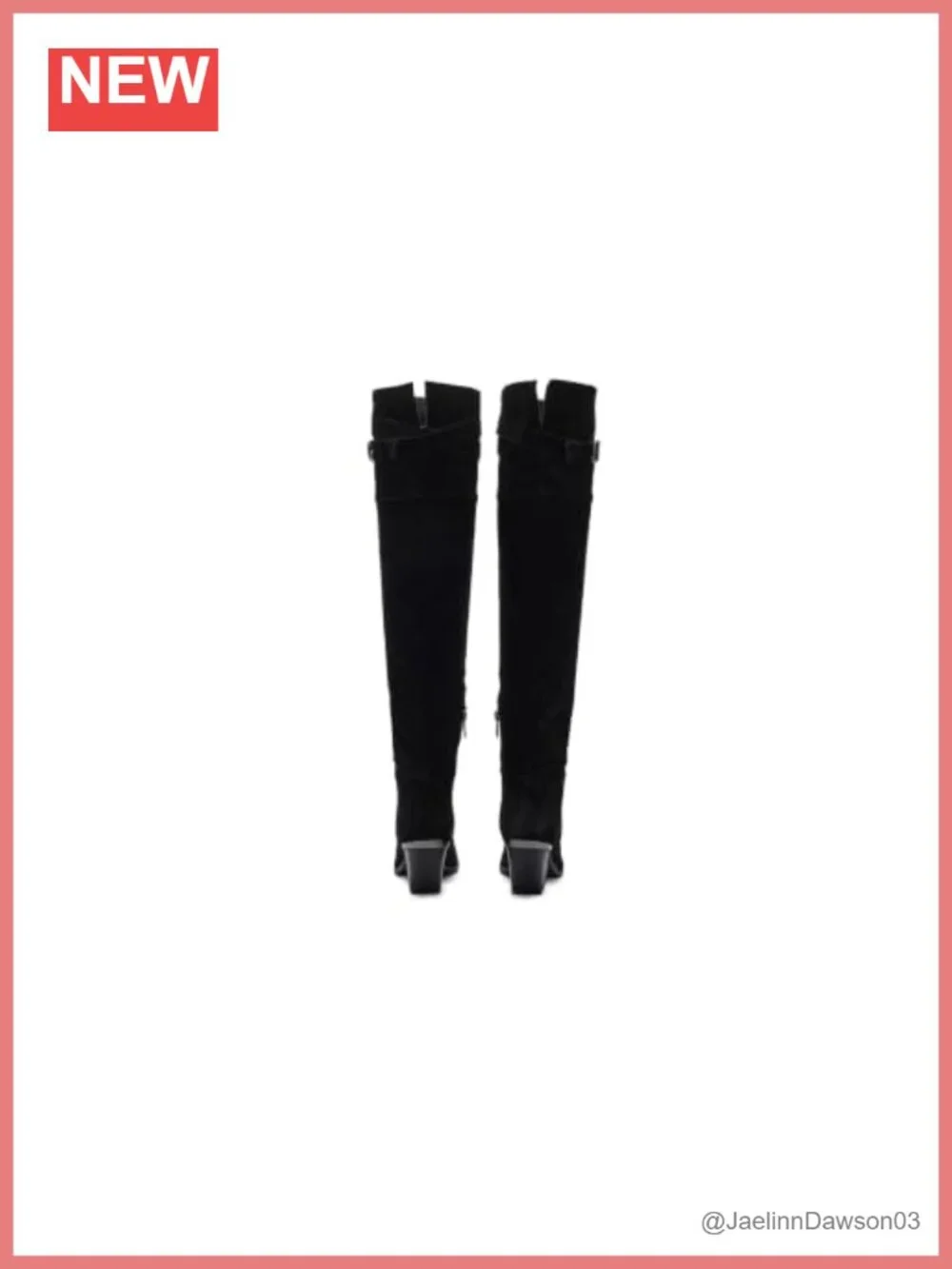 Suede Over-The-Knee Boots Pointed Toe Wedge Heel Zip Closure